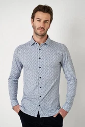 DESOTO Langarmhemd Raglanschnitt Dunkelblau/Blau/Hellblau