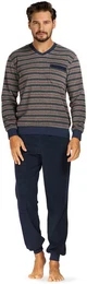 Schlafanzug Cosy Chic (Set, 2 tlg., 2-teilig) Herren Pyjama lang Langarm Frottee auch groe Gren