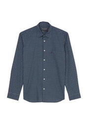 Marc O'Polo Hemd Langarm Dunkelblau/Hellblau/Blau
