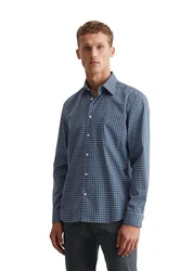 Marc O'Polo Hemd Langarm Dunkelblau/Hellblau/Blau