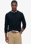 Superdry T-Shirt Vintage Textured Grandad Top Dunkelblau
