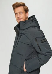 s.Oliver Anorak Steppjacke Regular Fit Dunkelgrau/Dunkelblau/Grau/Hellgrau