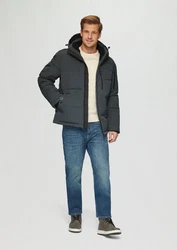 s.Oliver Anorak Steppjacke Regular Fit Dunkelgrau/Dunkelblau/Grau/Hellgrau