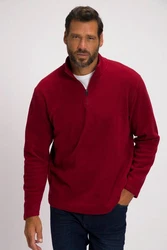 JP1880 Sweatshirt Troyer Stehkragen Dunkelrot/Rot
