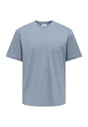 ONLY & SONS T-Shirt ONSFRED RLX SS TEE NOOS taubenblau