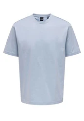 ONLY & SONS T-Shirt ONSFRED RLX SS TEE NOOS Blau/Hellblau/Grau