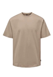 ONLY & SONS T-Shirt ONSFRED RLX SS TEE NOOS Khaki/Braun/Beige/Grau
