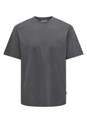 ONLY & SONS T-Shirt ONSFRED RLX SS TEE NOOS Dunkelgrau/Grau/Hellgrau/Dunkelblau