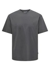 ONLY & SONS T-Shirt ONSFRED RLX SS TEE NOOS Dunkelgrau/Grau/Hellgrau/Dunkelblau