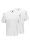 ONLY & SONS T-Shirt 2er Pack Onsfred Weiß/Grau