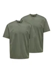 ONLY & SONS T-Shirt 2er Pack Onsfred Dunkelgrün