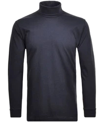 RAGMAN Rollkragenpullover Langarm Basic Dunkelblau/Schwarz