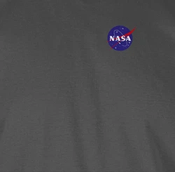 Shirtracer Rundhalsshirt NASA Logo Space X Merchandise Weltraum Weltall Hellgrau/Dunkelgrau/Grau