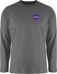 Shirtracer Rundhalsshirt NASA Logo Space X Merchandise Weltraum Weltall Hellgrau/Dunkelgrau/Grau