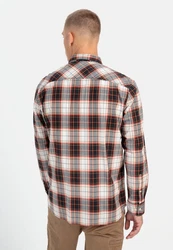 camel active Langarmhemd Button-Down-Kragen Rot/Braun/Gelb