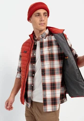 camel active Langarmhemd Button-Down-Kragen Rot/Braun/Gelb