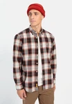 camel active Langarmhemd Button-Down-Kragen Rot/Braun/Gelb