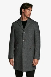 Next Caban Epsommantel Co-ord-Kragen Dunkelgrau/Dunkelgrün/Grau