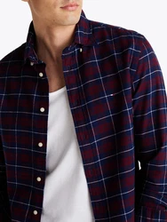 Tommy Hilfiger Langarmhemd Brushed Easy Check RF Shirt mehrfarbig/deep rouge
