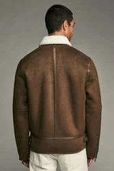 Next Fellimitatjacke Jacke mit Lammkunstfell (1-St) Braun/Dunkelbraun