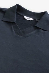 Next Sweatjacke Trophy Polo-Neck Sweatshirt Dunkelblau/Grau/Blau