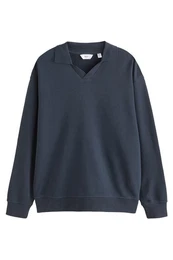 Sweatjacke Trophy Polo-Neck-Sweatshirt (1-tlg)