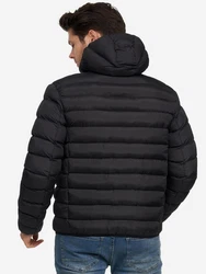 Brave Soul Steppjacke Grantplain Schwarz/Grau/Dunkelgrau/Orange