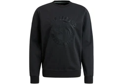PME LEGEND Strickpullover Crewneck Fleecehemd Schwarz/Dunkelblau