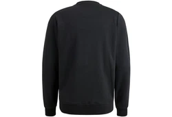 PME LEGEND Strickpullover Crewneck Fleecehemd Schwarz/Dunkelblau