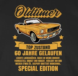 Shirtracer T-Shirt 60 Jahre Oldtimer 60. Geburtstag Gelb/Orange/Blau