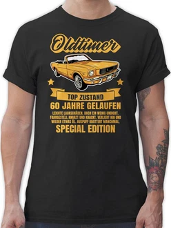 Shirtracer T-Shirt 60 Jahre Oldtimer 60. Geburtstag Gelb/Orange/Blau Shirtracer T-Shirt 60 Jahre Oldtimer 60. Geburtstag Gelb/Orange/Blau