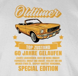 Shirtracer T-Shirt 60 Jahre Oldtimer 60. Geburtstag Orange/Gelb/Braun