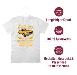 Shirtracer T-Shirt 60 Jahre Oldtimer 60. Geburtstag Orange/Gelb/Braun