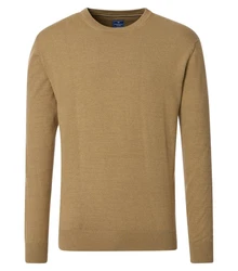 Redmond Strickpullover Uni Khaki/Gelb/Braun/Beige