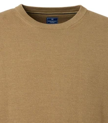 Redmond Strickpullover Uni Khaki/Gelb/Braun/Beige