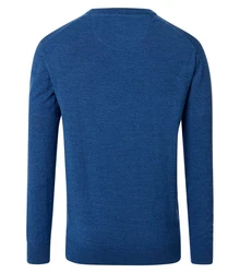 Redmond Strickpullover Uni Blau/Dunkelblau
