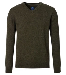 Redmond Strickpullover Dunkelgrün/Khaki
