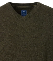 Redmond Strickpullover Dunkelgrün/Khaki