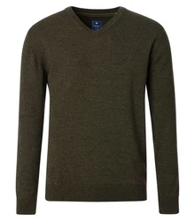 Redmond Strickpullover Dunkelgrün/Khaki