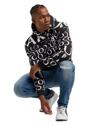 Carlo Colucci Hoodie Sweatshirt Dipauli schwarz/weiß