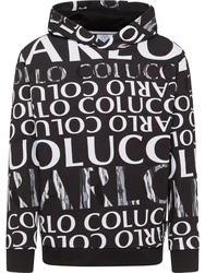 Carlo Colucci Hoodie Sweatshirt Dipauli schwarz/weiß