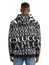 Carlo Colucci Hoodie Sweatshirt Dipauli schwarz/weiß
