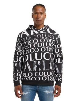 Carlo Colucci Hoodie Sweatshirt Dipauli schwarz/weiß