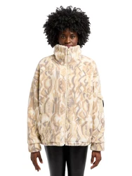 CARLO COLUCCI Sweatjacke Dispoto Beige/Weiß