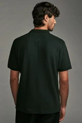 Next Poloshirt Strukturiertes Polo-Shirt Dunkelgrün/Grün