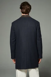 Next Caban Epsommantel Co-ord-Kragen Hellblau/Dunkelblau