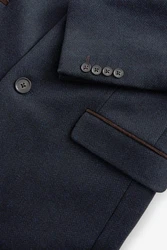 Next Caban Epsommantel Co-ord-Kragen Hellblau/Dunkelblau