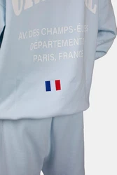 Crystal Paris Kapuzenpullover Champs Hellblau