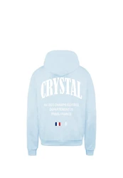 Crystal Paris Kapuzenpullover Champs Hellblau