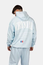 Crystal Paris Kapuzenpullover Champs Hellblau
